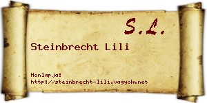 Steinbrecht Lili névjegykártya